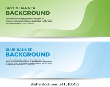 Green and Blue Design Banner Template