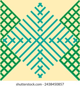 Grüne blaue diagonale Linie, die ein quadratisches nahtloses Muster bildet. Mode-Grafik-Hintergrund-Design. Moderne abstrakte Textur. Monochrome Vorlage für Drucke, Textil, Verpackung. Illustration