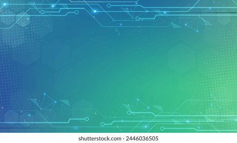 Verde azul Fondo de la tecnología digital. Fondo futurista para varios proyectos de diseño como Sitios web, presentaciones, materiales impresos, publicaciones en redes sociales 
