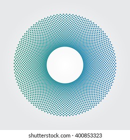 Green and blue dot donut design