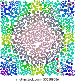 Green blue dot on white beautiful abstract background