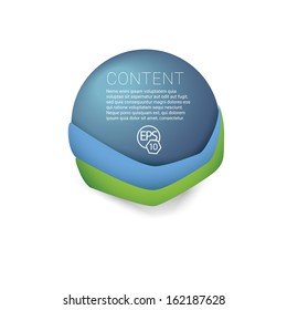 Green blue edit of a decorative 3d vector layout - brochure- web- background scalable abstract round- sphere- circle- shape composition with color scale -lines -stripes -ribbons as a -ball -planet