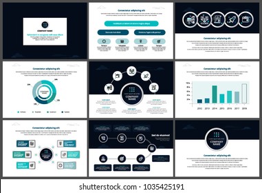 Green and blue elements for infographics on a white background. Presentation templates. Use in presentation, flyer and leaflet, corporate report, marketing, advertising, annual report, banner.