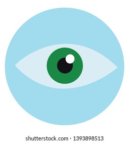 Green and blue eye vector illustration