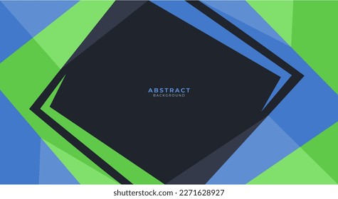 Fondo plano geométrico verde y azul