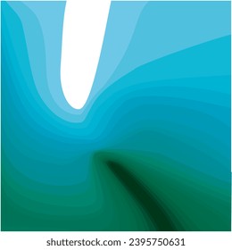 Green Blue Gradation Abstract Vector Art Composition, Editable, Suitable for Background, Prints, Poster, Book Cover  and many more