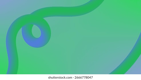 Fondo azul verde del gradiente de la tubería y del Espacio para texto fluidos de la curva