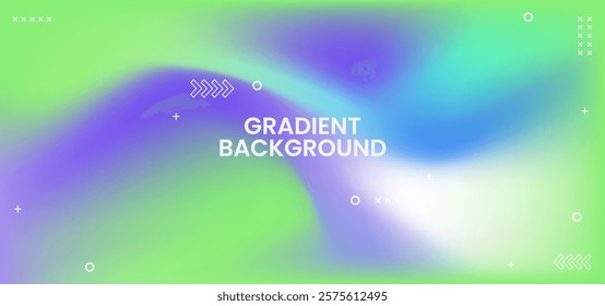 A green and blue gradient background with white text that says Graphic Background