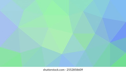 Green and Blue Gradient Low Polygon Background Vector