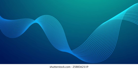 Green blue gradient technology digital speed connect background, abstract cyber nano information communication, innovation future tech data, internet network connection, Ai big data line illustration