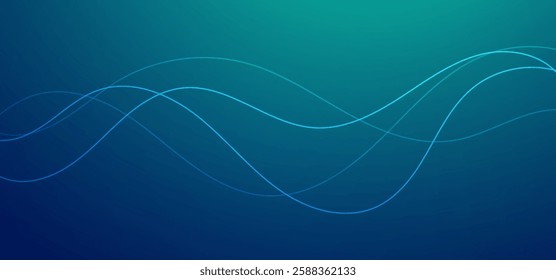 Green blue gradient technology digital speed connect background, abstract cyber nano information communication, innovation future tech data, internet network connection, Ai big data line illustration