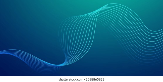Green blue gradient technology digital speed connect background, abstract cyber nano information communication, innovation future tech data, internet network connection, Ai big data line illustration