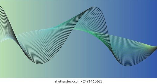 green blue gradient wave lines used for background and background as background music and so on