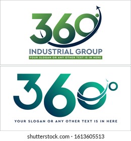 Green blue grey circle plane arrow symbol icon element emblem number line linear initial modern logo design suitable for creative application finance business industrial company recycling office