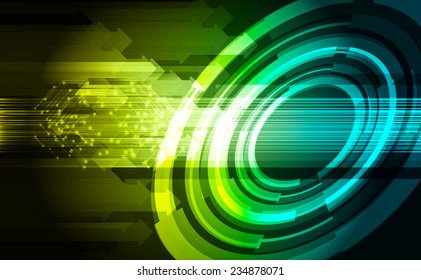 Green blue Light Abstract Technology background for computer graphic website and internet. 