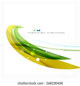 Líneas de aire verdes y azules. Diseño de fondo moderno
