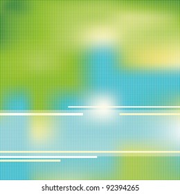 Green and blue light background