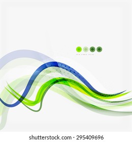 Fondo de líneas verdes y azules, líneas de negocio corporativas