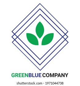 Green Blue logo design , Corporate business logo template, Creative logo template