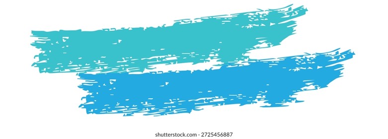 Textura de pintura de marcador verde y azul aislada sobre fondo blanco. Pinturas verdes. Patrón de acuarela azul, textura. Abstracción.