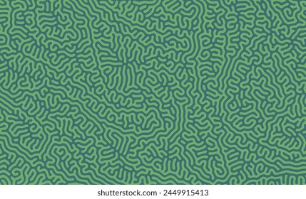 Green and Blue Organic Turing Seamless Pattern. Abstract organic background
