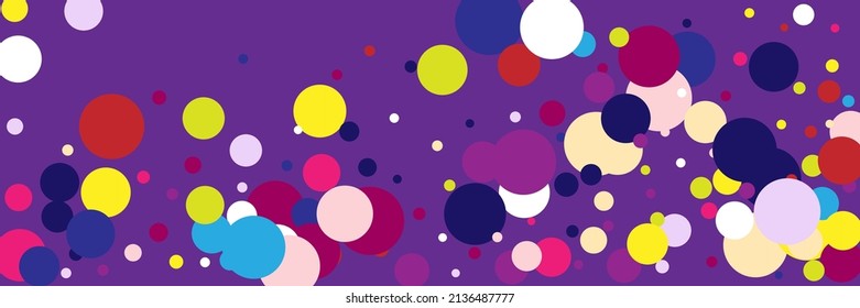 Green Blue Pink Color Rainbow Background. Pastel Circles Violet Yellow Beige Vivid Composition. Indigo Dark Vibrant Bright Play Print. Kids Multicolor Purple Red White Children Background.