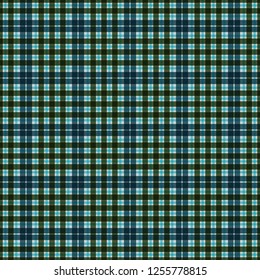 Green and Blue Plaid Seamless Pattern - Vibrant plaid design in bright colors for Christmas