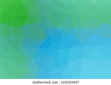 green and blue polygon abstract mosaic pattern background, vector low poly design