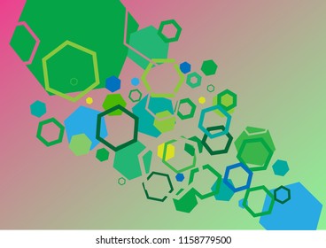 green and blue polygon background design  
