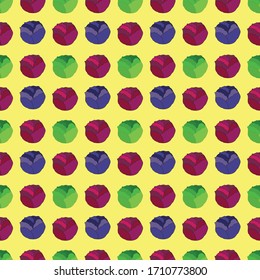 green, blue and purple cabbage seamless pattern. isolated vegetable illustration. creative illustration for healthy diet decore, wallpaper, textile etc
