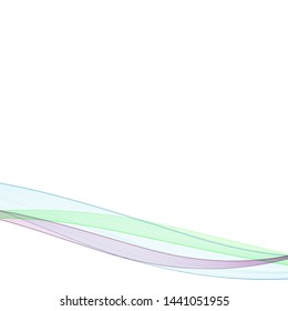 green, blue and purple wave. abstract vector background. 