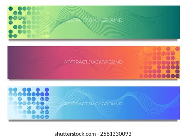 green, blue, red abstract geometric pattern background with overlay wave line texture for business brochure cover design collection with overlay square shape