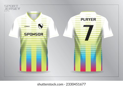 green blue red sport jersey for football and soccer shirt template