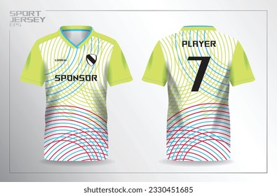 green blue red sport jersey for football and soccer shirt template
