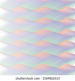 Green, blue, blue, red wave line background.