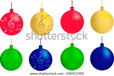 green blue red yellow christmas tree decorations with musical notes and treble clef snowflakes - Yellow Christmas Decorations green blue red yellow christmas tree decorations with musical notes and treble clef snowflakes - Yellow Christmas Decorations