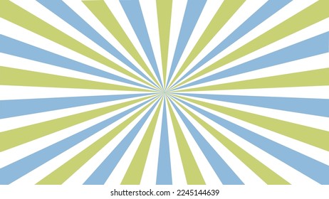 green and blue retro background with rays