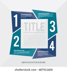 Green blue shape info graphic
