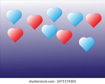 Green, blue, sky blue, white, red, black, brown and purple  color combination gradient background design.
