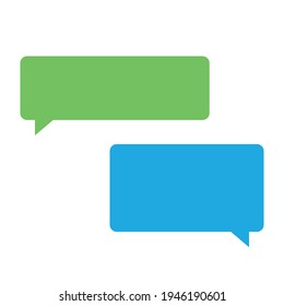Green and blue sms speech bubbles vector