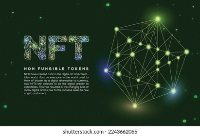 Green and blue sparkle light NFT wallpaper with rgb light effect.
