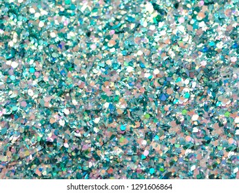 Green and blue sparkles. Green glitter background. Elegant abstract background brilliant shimmer. Vector illustration