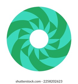 green blue spin spiral illusion design pattern vector illustration