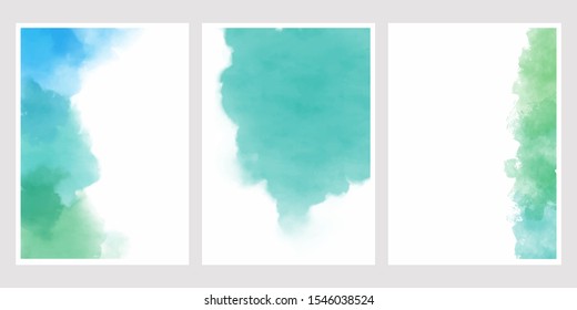 green blue splash 5x7 invitation card background collection