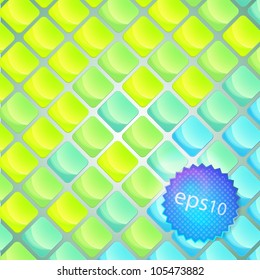Green to blue square gradient abstract vector background