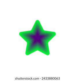 Elemento abstracto de la decoración de transición del vector de la estrella azul verde