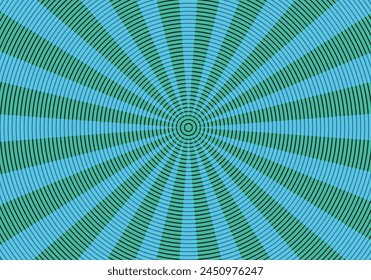 green blue sun ray sun shine circular boundary. exploding line stripes.