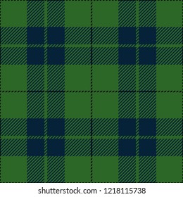 Green And Blue Tartan Plaid Scottish Textile Pattern