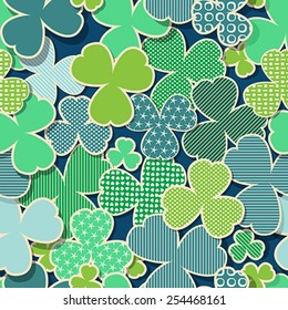 Green  and blue textured background for St. Patrick's Day, seamless pattern.