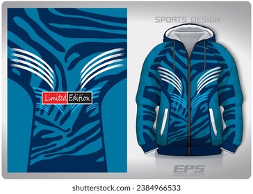 el arañazo de tigre azul verde marca el diseño de patrones, ilustración, fondo textil para camisetas deportivas, camiseta camiseta de fútbol burlón para el club de fútbol. vista frontal coherente